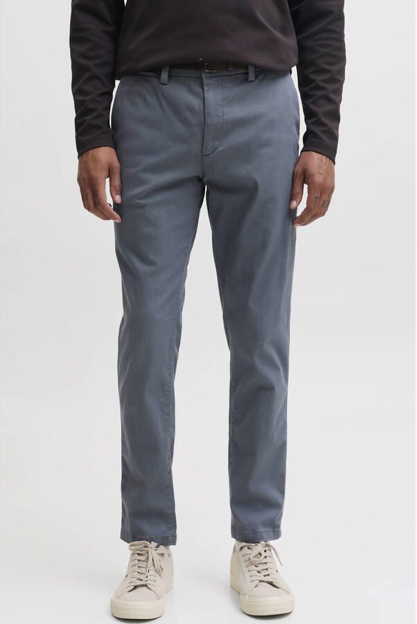 JACK & JONES PANTS STUDIO slim fit chino grijsblauw