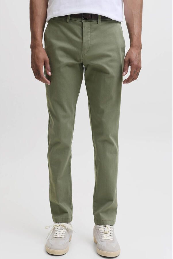 Jack & jones Slim fit stoffen broek met afneembare riem Model 'Marco'
