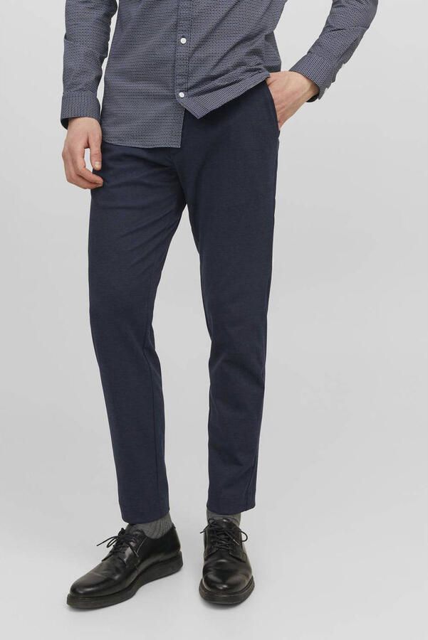 JACK & JONES PANTS STUDIO slim fit chino JPSTMARCO van gerecycled polyester donkerblauw - Foto 2