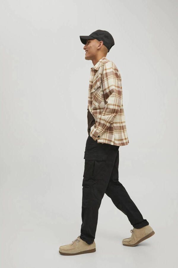 Jack & jones Loose fit cargobroek met knoop en ritssluiting