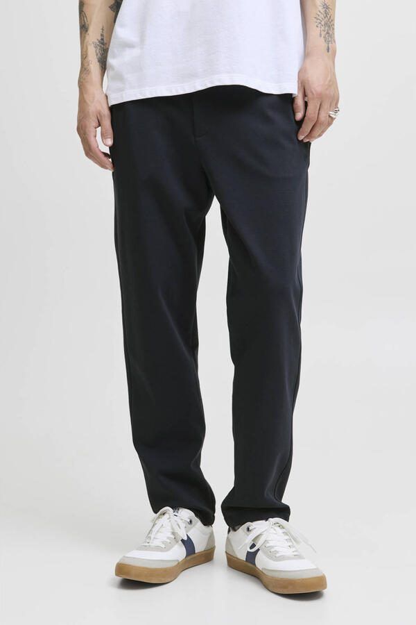 JACK & JONES PANTS STUDIO tapered casual broek donkerblauw - Foto 2