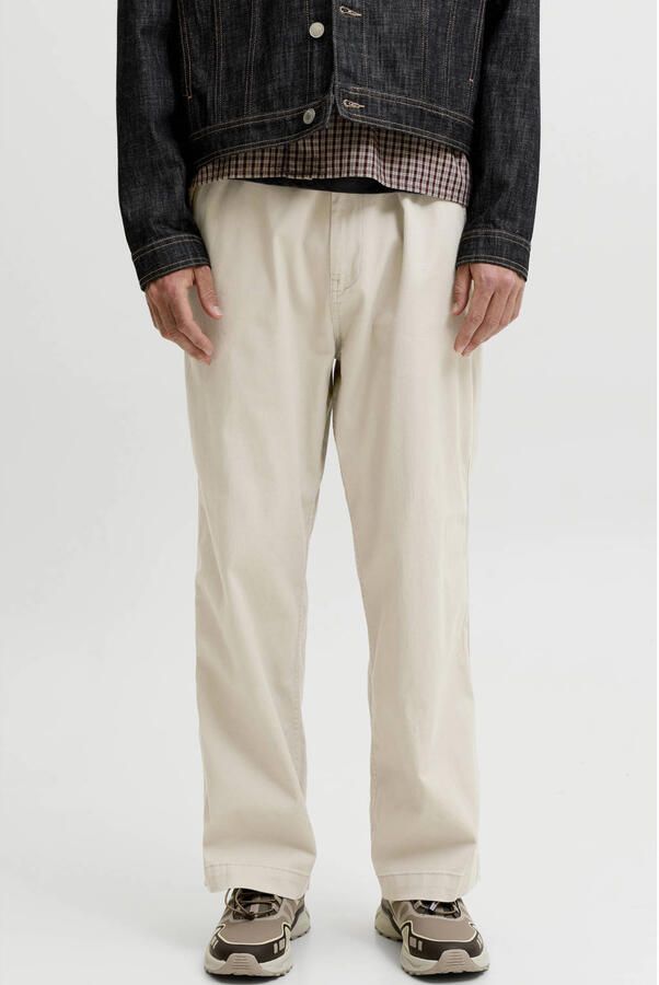 Jack & jones wide fit broek van puur katoen model 'Bill'