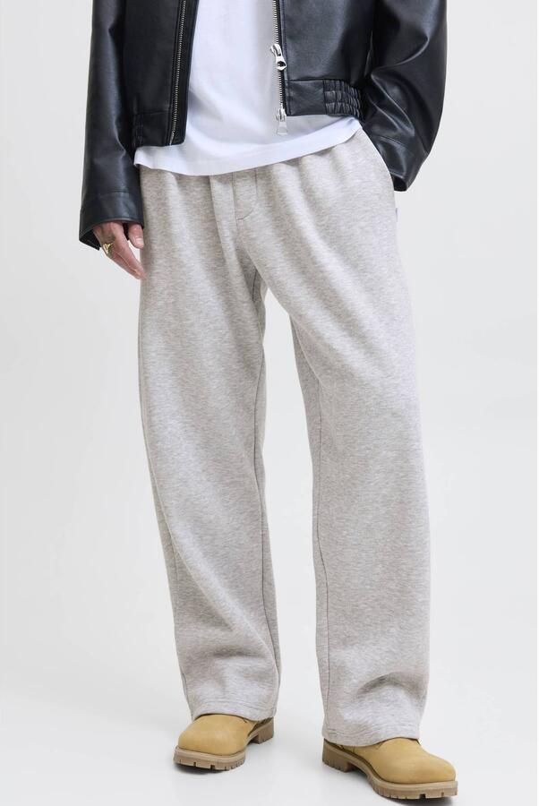 JACK & JONES PANTS STUDIO wide leg joggingbroek grijs