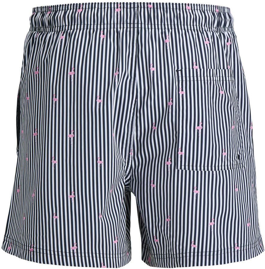 JACK & JONES PANTS STUDIO zwemshort JPSTMAUI BREEZE donkerblauw wit - Foto 2