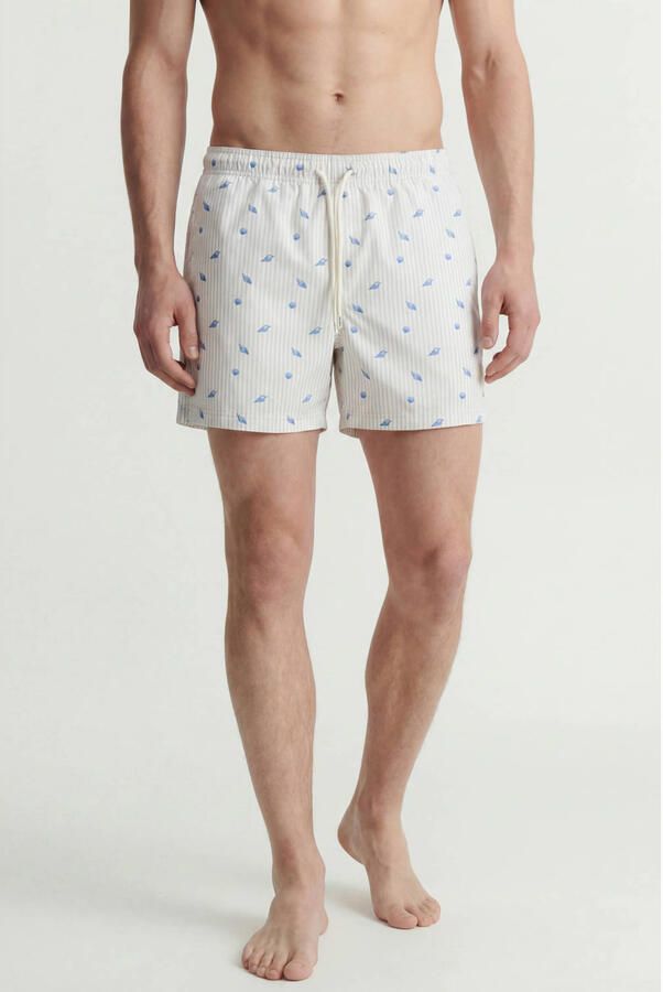 JACK & JONES PANTS STUDIO zwemshort JPSTMAUI BREEZE ecru lichtgeel