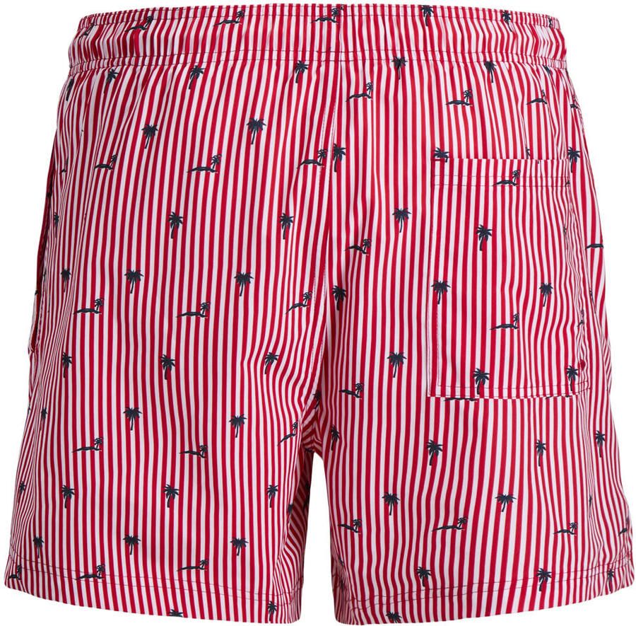 JACK & JONES PANTS STUDIO zwemshort JPSTMAUI BREEZE rood wit - Foto 2