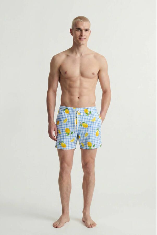 JACK & JONES PANTS STUDIO zwemshort JPSTMAUI lichtblauw wit - Foto 2
