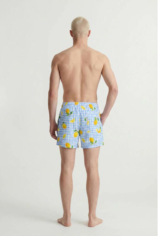 JACK & JONES PANTS STUDIO zwemshort JPSTMAUI lichtblauw wit - Foto 3