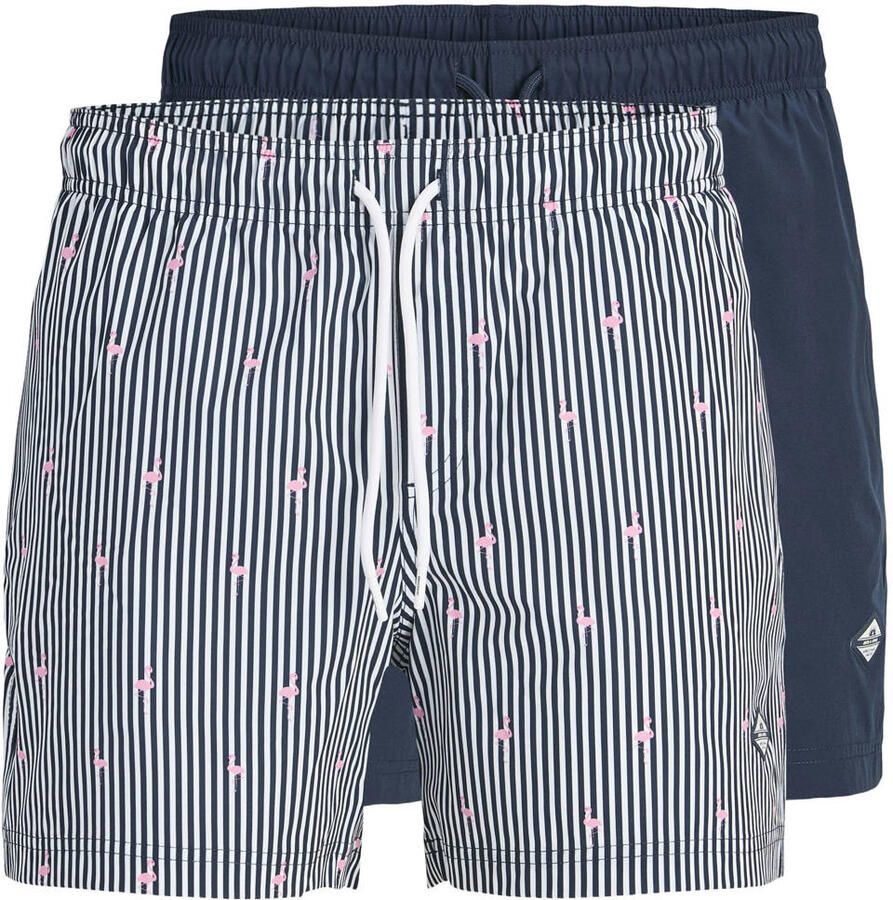 JACK & JONES PANTS STUDIO zwemshort JPSTMAUI (set van 2) donkerblauw