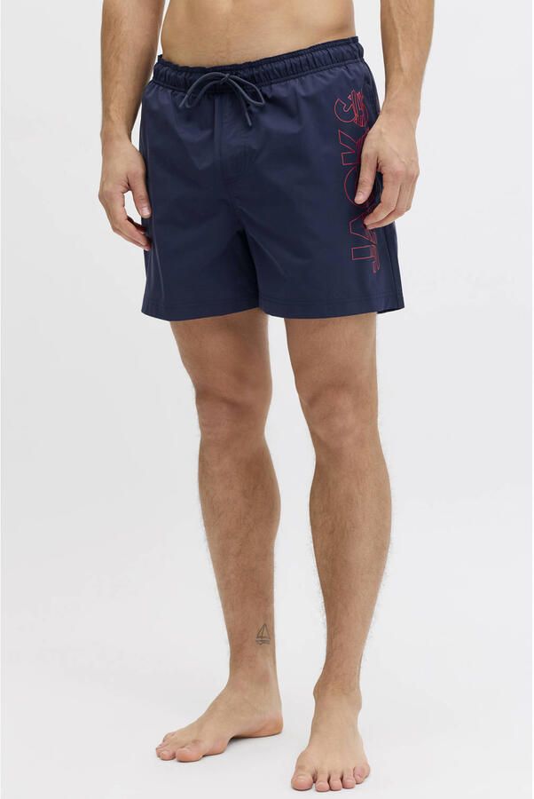JACK & JONES PANTS STUDIO zwemshort JPSTMAUI WAVE donkerblauw
