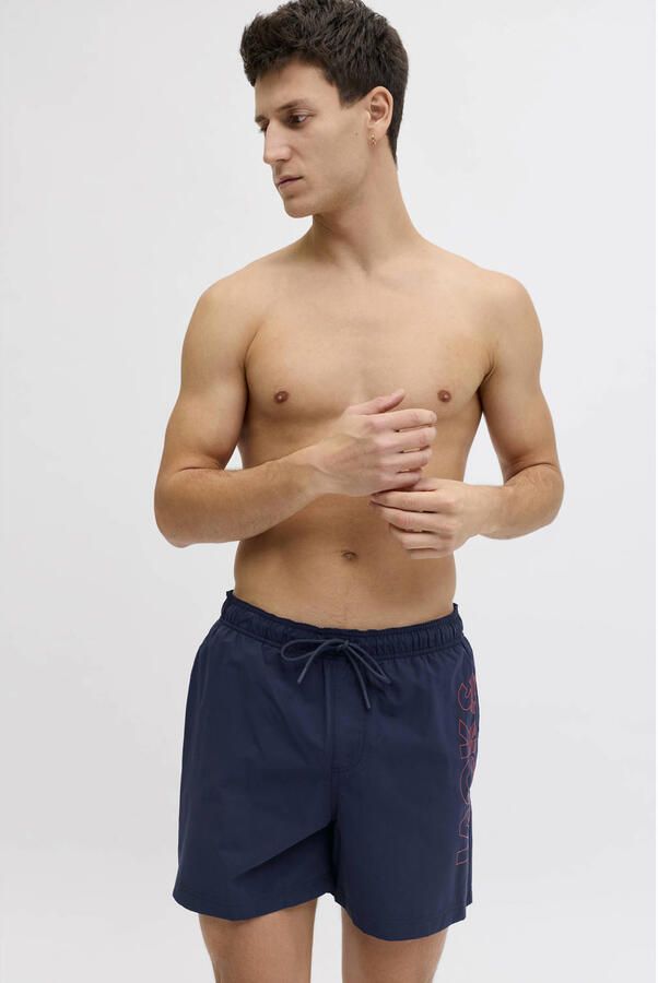 JACK & JONES PANTS STUDIO zwemshort JPSTMAUI WAVE donkerblauw - Foto 3