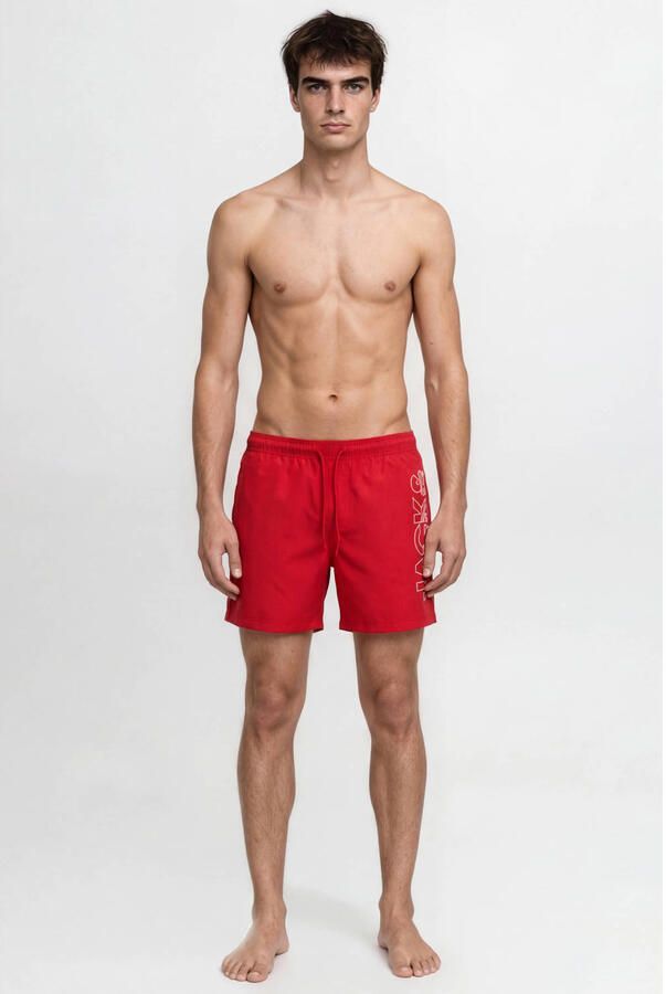 JACK & JONES PANTS STUDIO zwemshort JPSTMAUI WAVE met logo rood - Foto 2