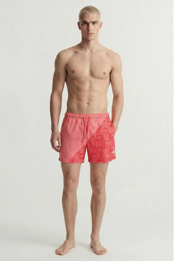 JACK & JONES PANTS STUDIO zwemshort koraalrood