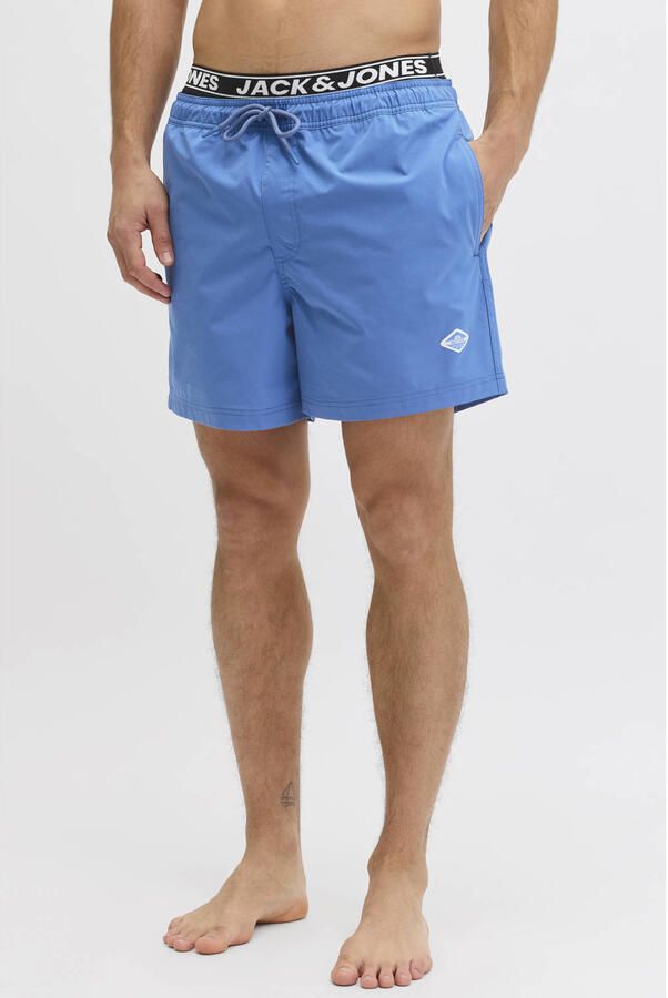 JACK & JONES PANTS STUDIO zwemshort met logo blauw - Foto 3