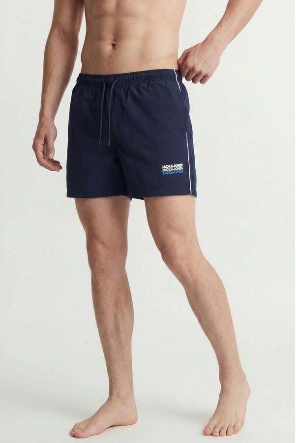 JACK & JONES PANTS STUDIO zwemshort met logo donkerblauw - Foto 2