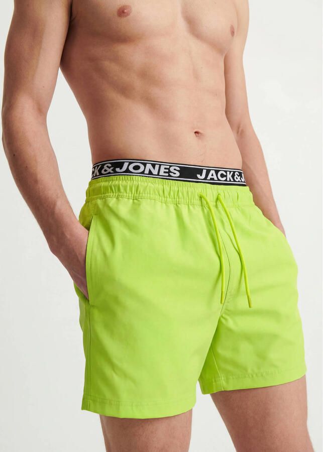 JACK & JONES PANTS STUDIO zwemshort met logo limegroen - Foto 2