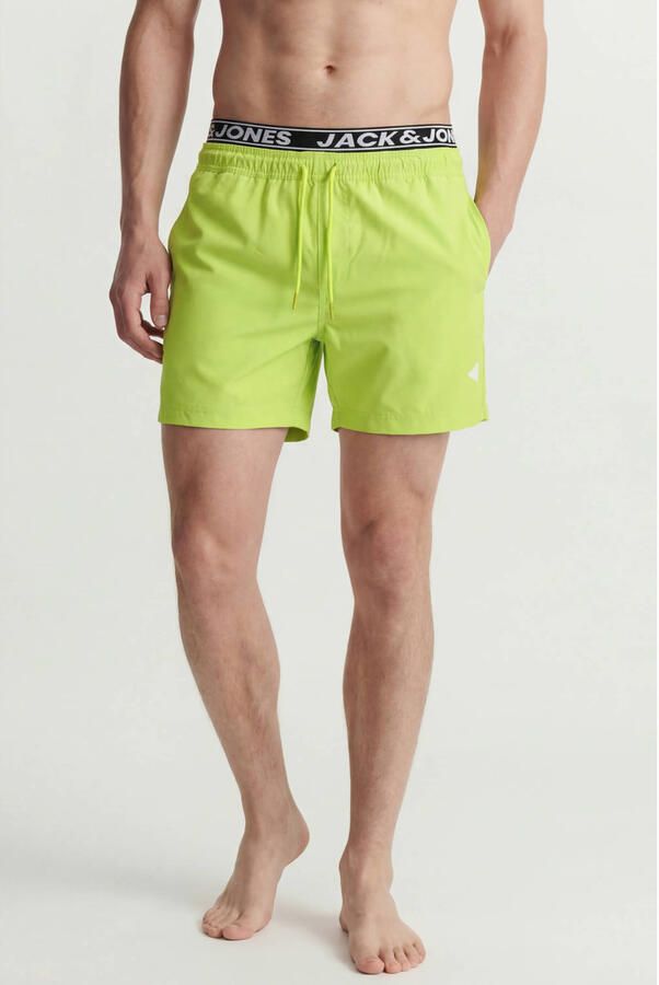 JACK & JONES PANTS STUDIO zwemshort met logo limegroen - Foto 3