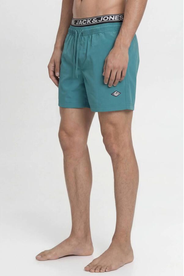 JACK & JONES PANTS STUDIO zwemshort met logo petrol - Foto 3