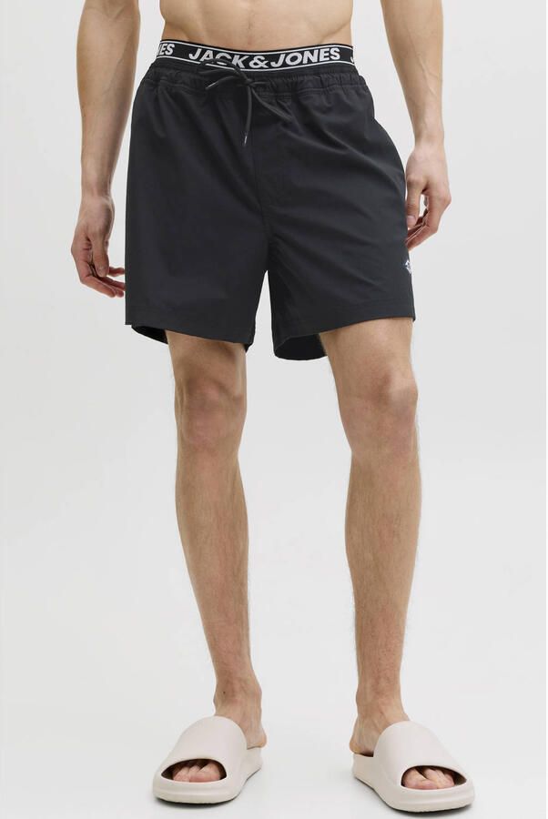 JACK & JONES PANTS STUDIO zwemshort met logo zwart - Foto 3