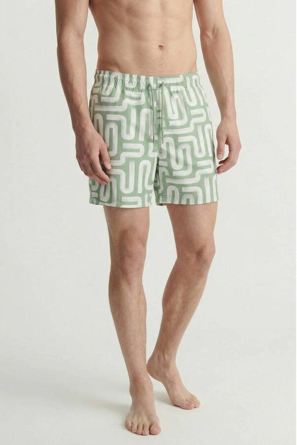 JACK & JONES PANTS STUDIO zwemshort met print groen - Foto 3