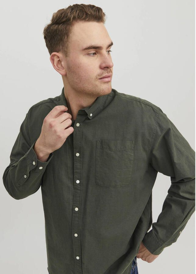 Jack & Jones PlusSize Overhemd met lange mouwen JJ JJEOXFORD SHIRT L S