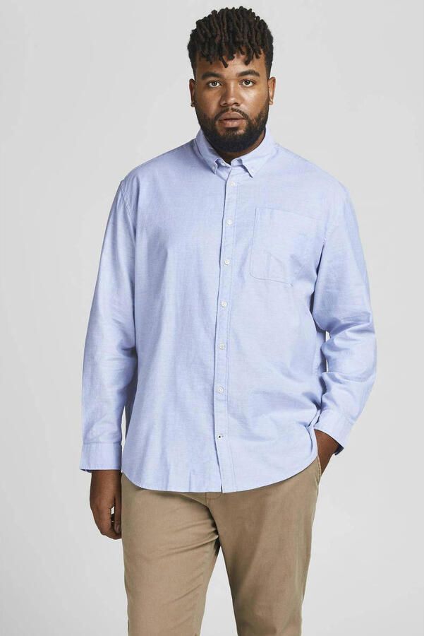 Jack & Jones PlusSize Overhemd met lange mouwen OXFORD SHIRT
