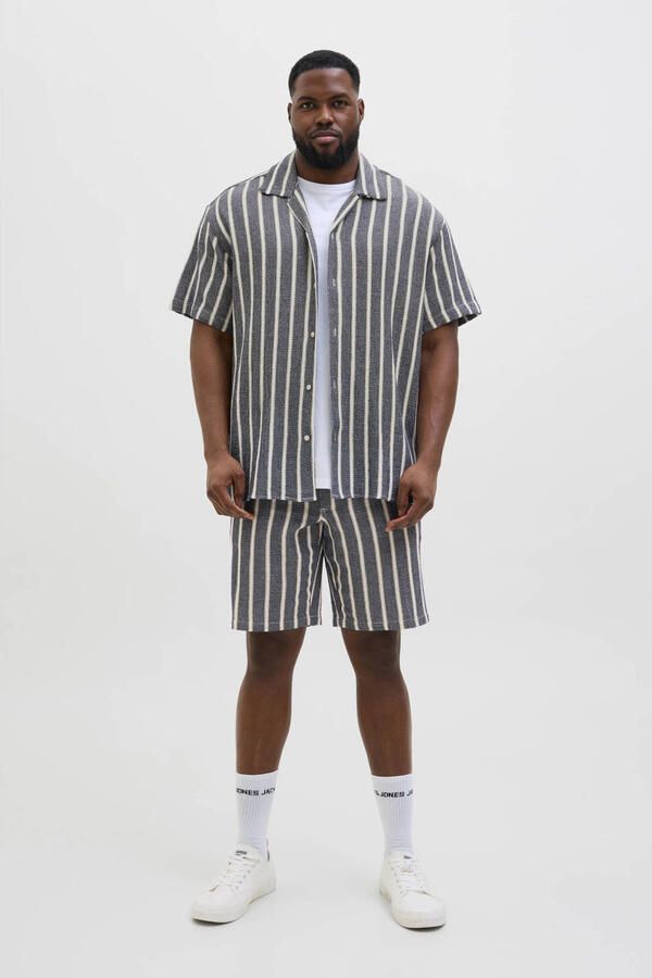 Jack & Jones PlusSize Overhemd met korte mouwen JORCOBA STRIPE RESORT SHIRT SS SN PLS