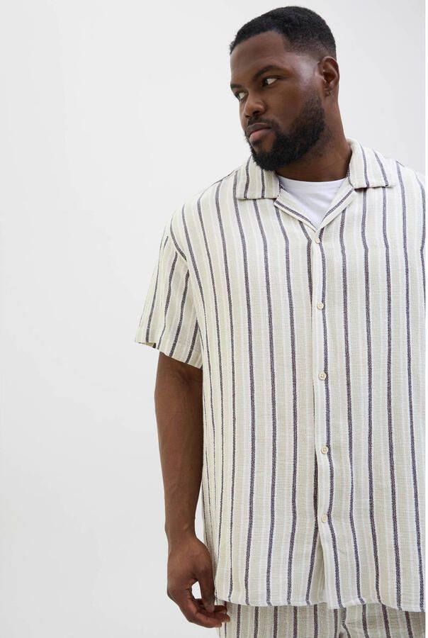 Jack & Jones PlusSize Overhemd met korte mouwen JORCOBA STRIPE RESORT SHIRT SS SN PLS - Foto 3