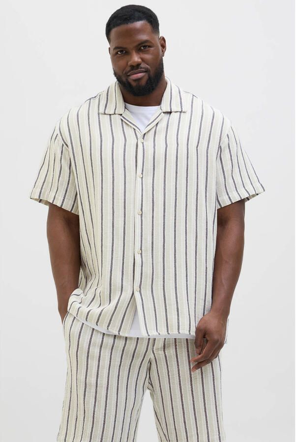Jack & Jones PlusSize Overhemd met korte mouwen JORCOBA STRIPE RESORT SHIRT SS SN PLS - Foto 2
