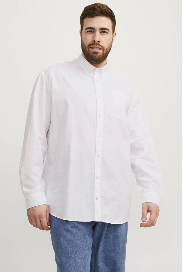 Jack & Jones PlusSize Overhemd met lange mouwen OXFORD SHIRT