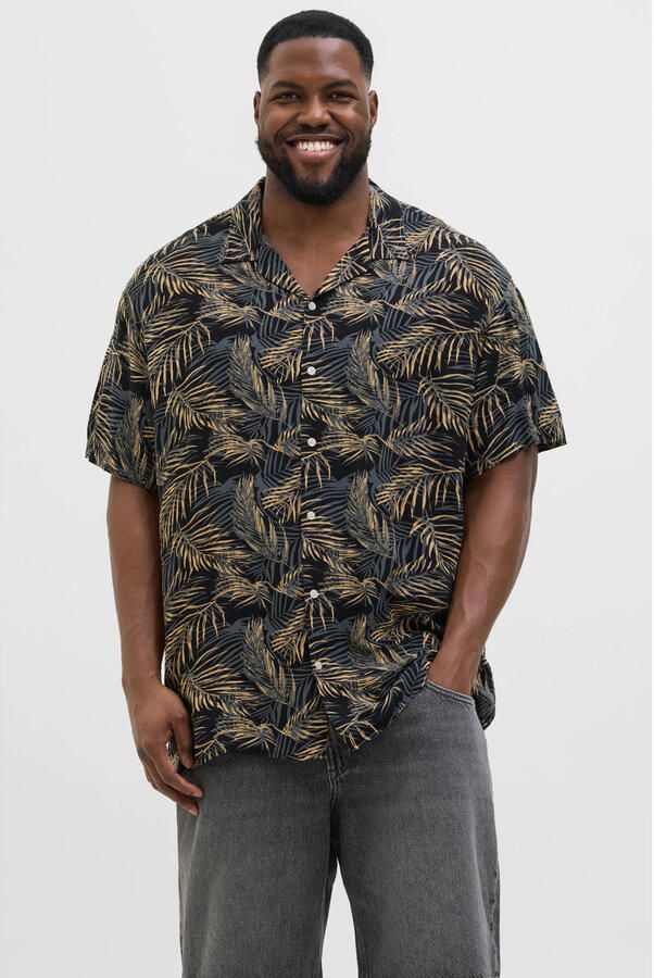Jack & Jones PlusSize Overhemd met korte mouwen JJEJEFF TROPICAL AOP RESORT SHIRT SN PLS - Foto 3