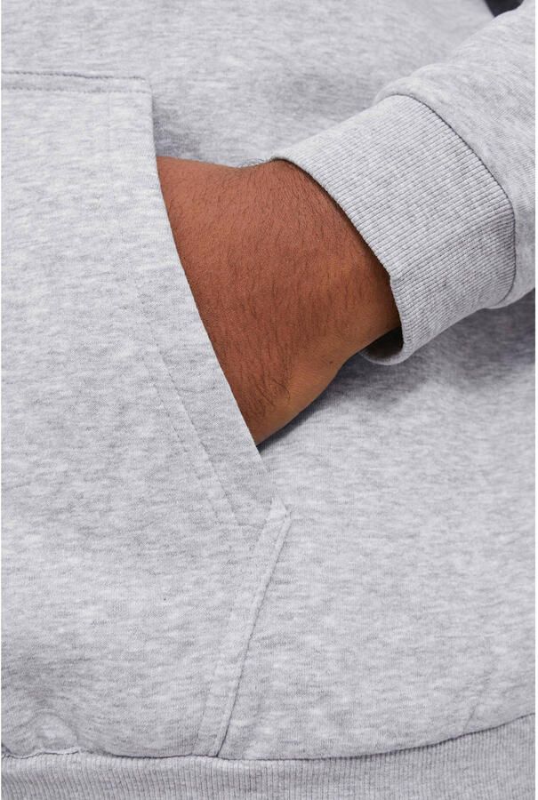 JACK & JONES PLUS SIZE gemêleerde hoodie JJEBRADLEY Plus Size grijs melange