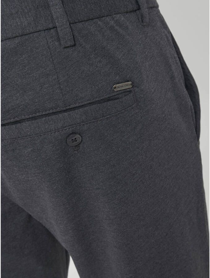 JACK & JONES PLUS SIZE gemêleerde slim fit chino JPSTMARCO Plus Size grijs