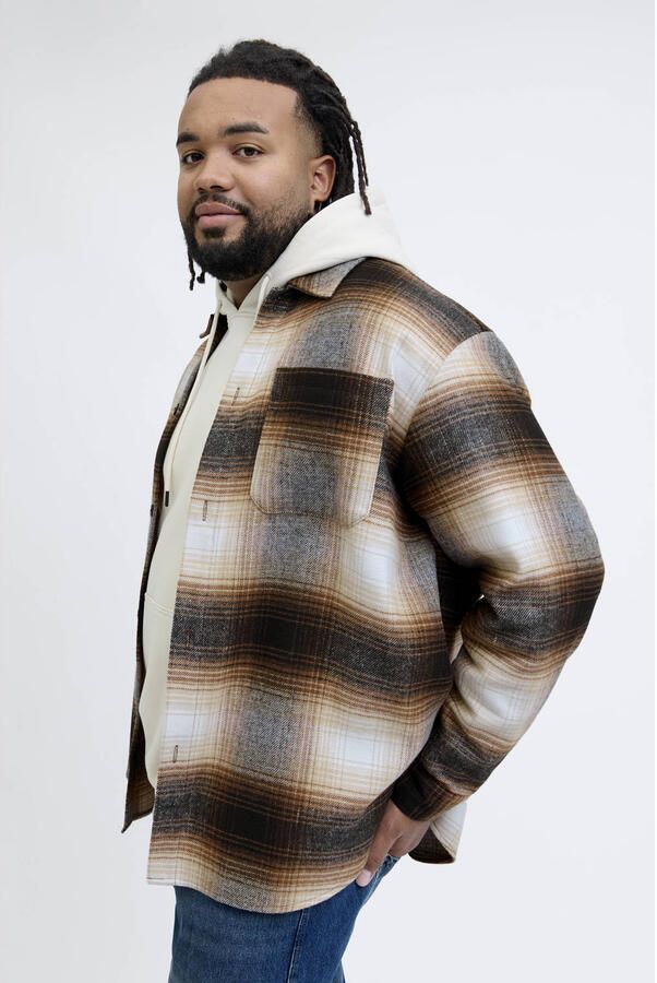 JACK & JONES PLUS SIZE geruit Plus Size bruin - Foto 3