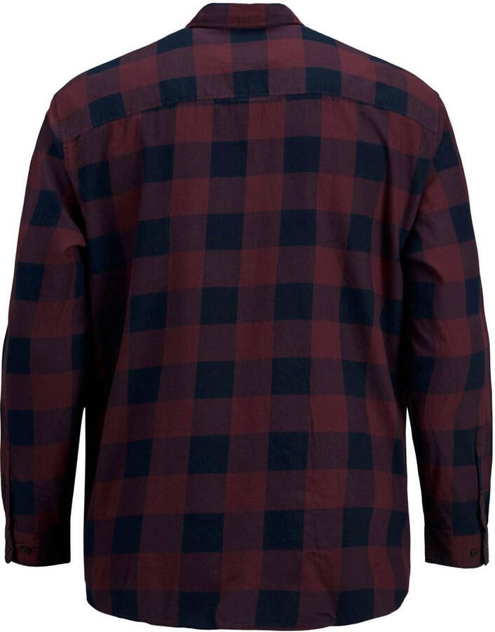 JACK & JONES PLUS SIZE geruit regular fit overhemd JJEGINGHAM Plus Size port royale - Foto 2