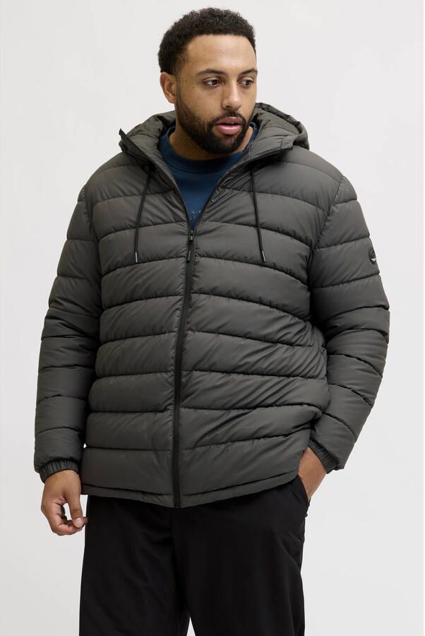 JACK & JONES PLUS SIZE gewatteerde jas Plus Size antraciet