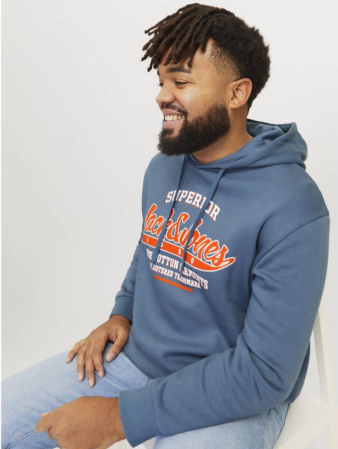 Jack & Jones PlusSize Hoodie JJELOGO SWEAT HOOD 2 COL 24 25 NOOS PLS - Foto 3