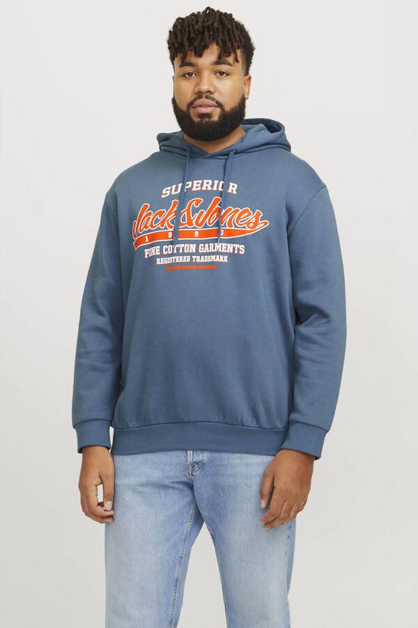Jack & Jones PlusSize Hoodie JJELOGO SWEAT HOOD 2 COL 24 25 NOOS PLS - Foto 2
