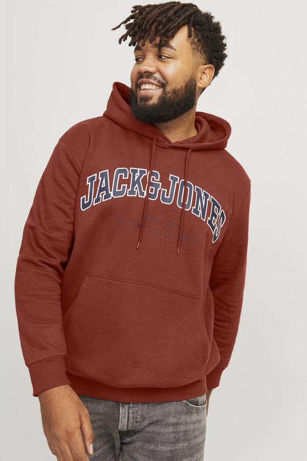 Jack & Jones PlusSize Hoodie JJECALEB VARSITY SWEAT HOOD NOOS PLS