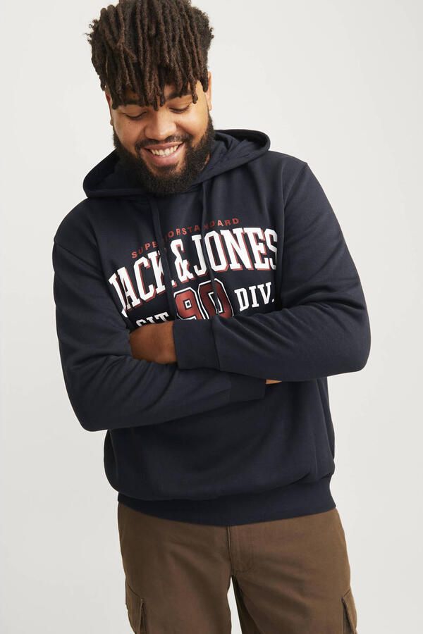 Jack & Jones PlusSize Hoodie JJELOGO SWEAT HOOD 2 COL 24 25 NOOS PLS