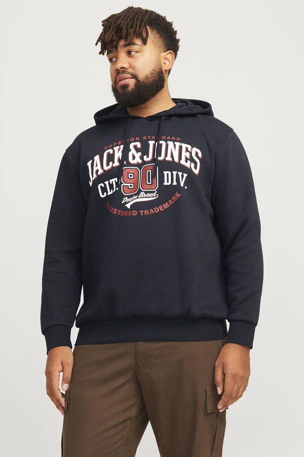 Jack & Jones PlusSize Hoodie JJELOGO SWEAT HOOD 2 COL 24 25 NOOS PLS - Foto 2