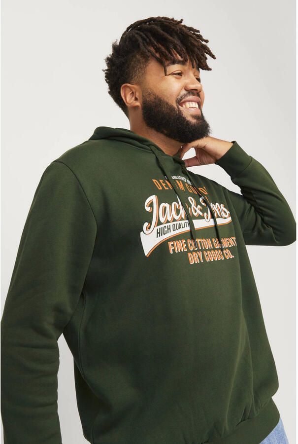 Jack & Jones PlusSize Hoodie JJELOGO SWEAT HOOD 2 COL 24 25 NOOS PLS - Foto 3