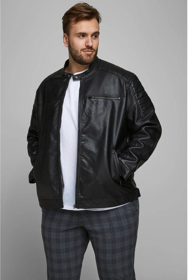 Jack & Jones Plus SIZE jack in leerlook model 'COROCKY'