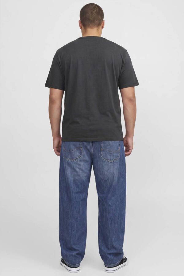 JACK & JONES PLUS SIZE JJEARCHIVE regular fit T-shirt grijs - Foto 3