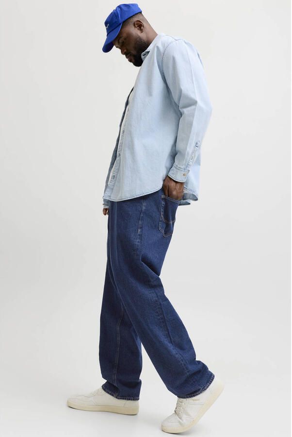 JACK & JONES PLUS SIZE JJICHRIS JJORGINAL loose fit jeans blauw - Foto 2