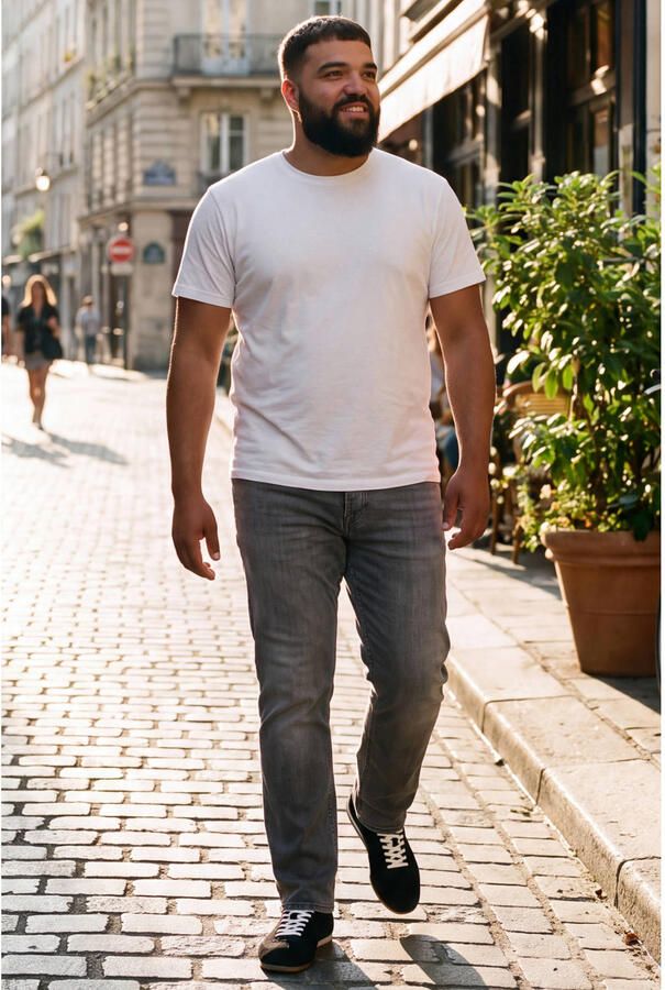 JACK & JONES PLUS SIZE JJIMIKE JJORIGINAL tapered jeans grijs denim - Foto 2