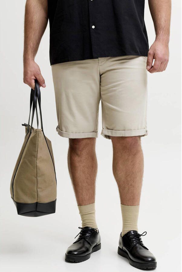 JACK & JONES PLUS SIZE JPSTBOWIE regular chino short beige