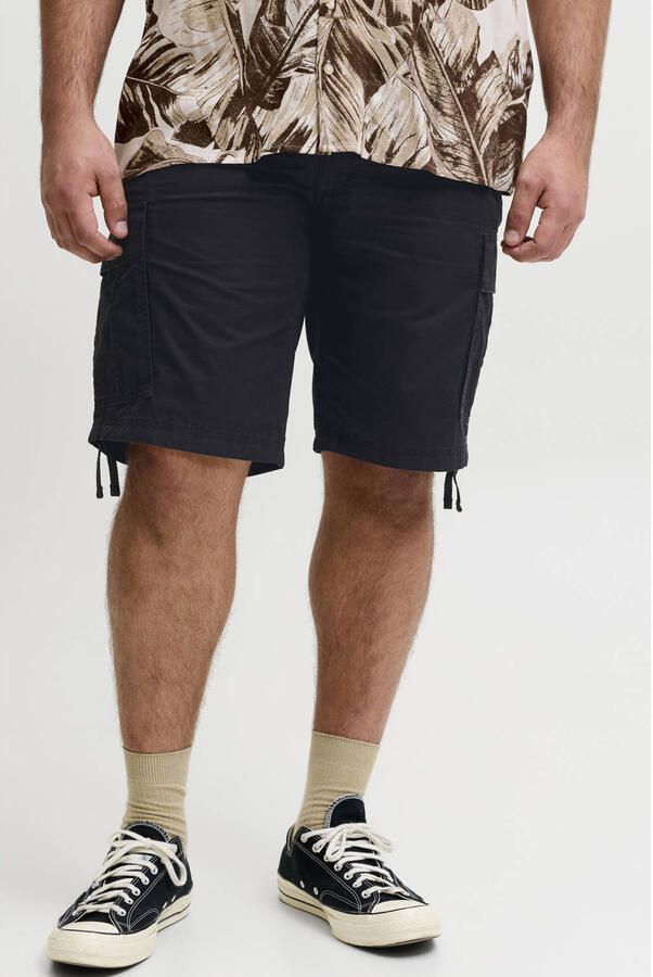 JACK & JONES PLUS SIZE JPSTCOLE relaxed cargo short zwart