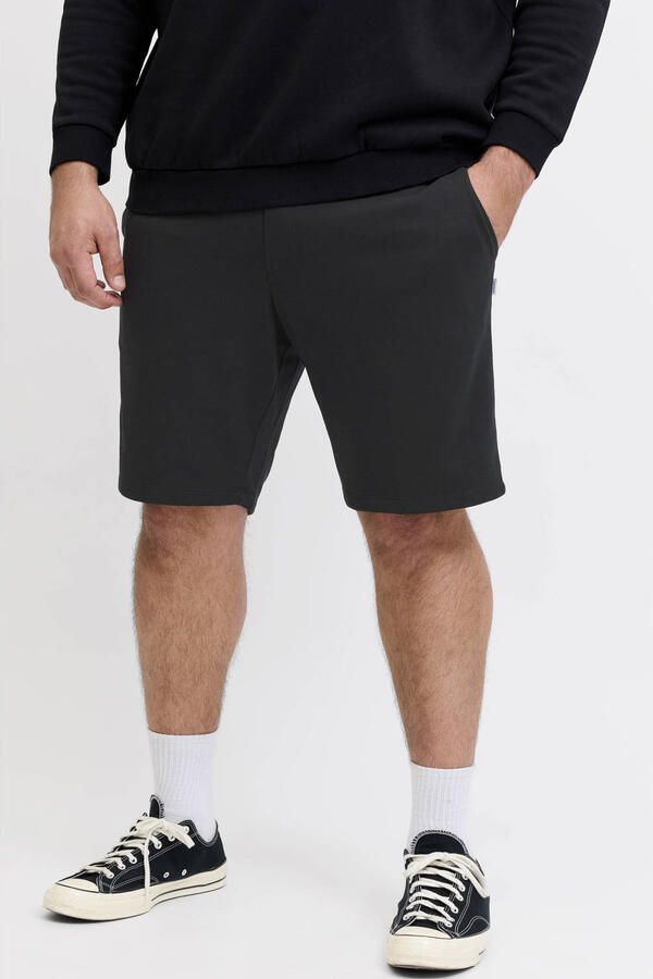 JACK & JONES PLUS SIZE JPSTGORDON regular waist sweatshort donkerblauw