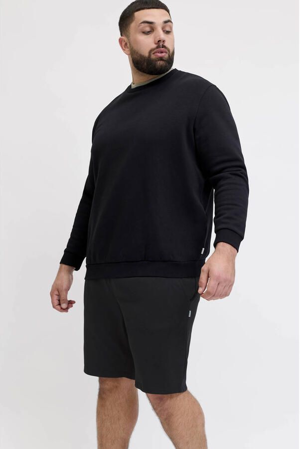 JACK & JONES PLUS SIZE JPSTGORDON regular waist sweatshort donkerblauw - Foto 2
